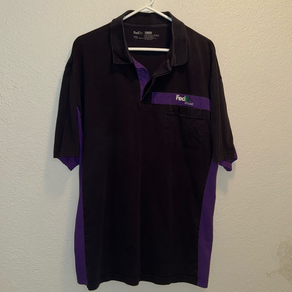 FedEx Ground Men’s Black & Purple Polo Shirt